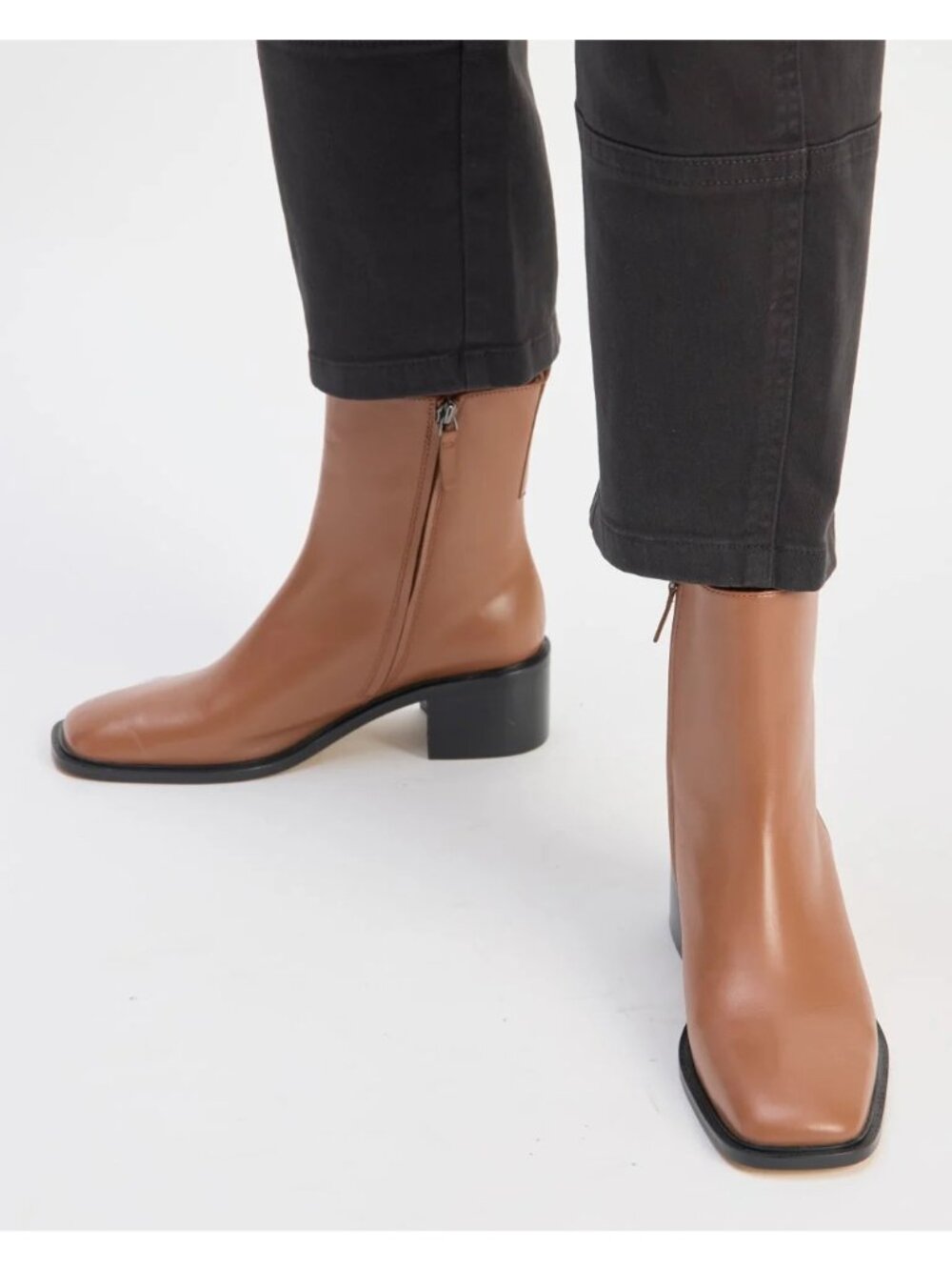 Everlane The City Boots in Saddie Brown Leather 8 New with box Womens Booties - Picture 9 of 9